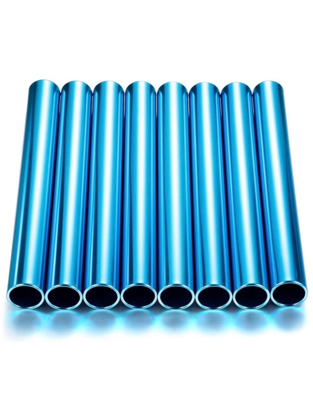 8pc Aluminum Relay Batons Blue Track Field Race 11.8” Official Size NWT